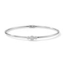Mini Flowers Bangle with three diamond flower motifs